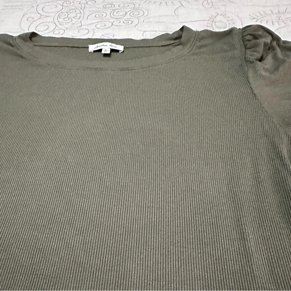 Another Love Siena Rib Shirred Top Cypress Size Large - Picture 6 of 9